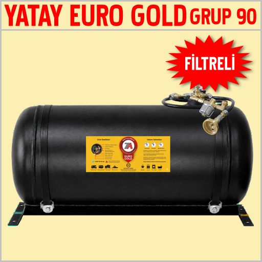 YATAY EURO GOLD FİLTRELİ GRUP 90 Karavan Lpg Tankları