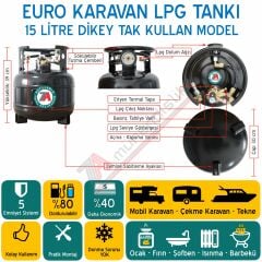 15 Lt EURO Karavan Lpg Tankı
