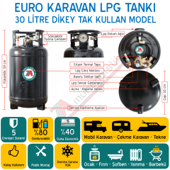 30 Lt EURO Karavan Lpg Tankı