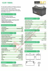 Mexxsun Lityum Akü 12,8V 100Ah (LiFePo4) 1280Wh