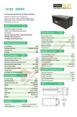Mexxsun Lityum Akü 12,8V 200Ah (LiFePo4) 2560Wh