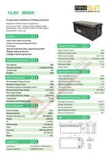 Mexxsun Lityum Akü 12,8V 200Ah (LiFePo4) 2560Wh