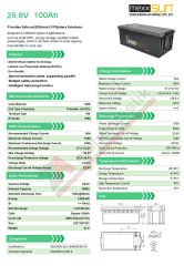 Mexxsun Lityum Akü 25,6V 100Ah (LiFePo4) 2560Wh