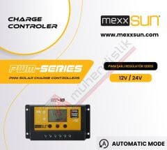 Mexxsun PWM Şarj Kontrol Cihazı 10A 12/24V - AT90