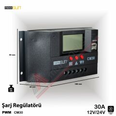 Mexxsun PWM Şarj Kontrol Cihazı 30A 12/24V - CM30