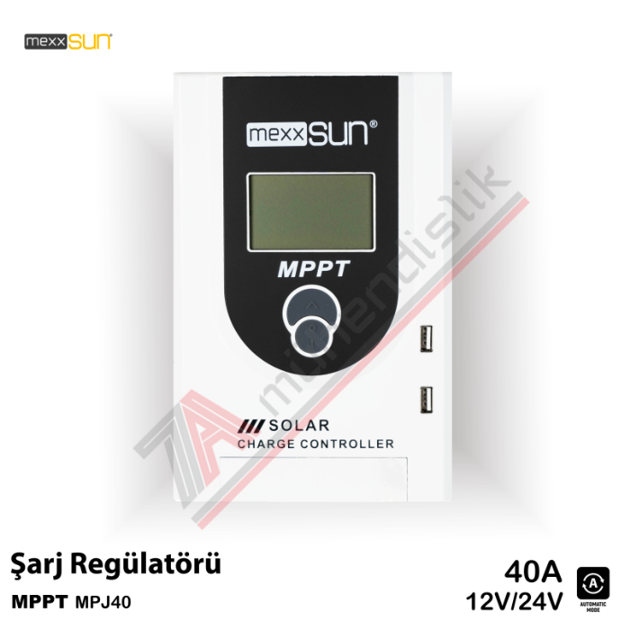 Mexxsun MPPT Şarj Kontrol Cihazı 40A 12/24V - MPJ40