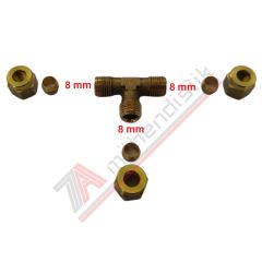 Bakır Boru Birleştirme T Aparatı 8 lik (8x8x8mm)