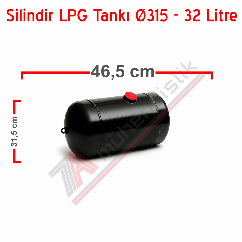 Silindir Lpg Tankı 32 Litre Ø315xD460
