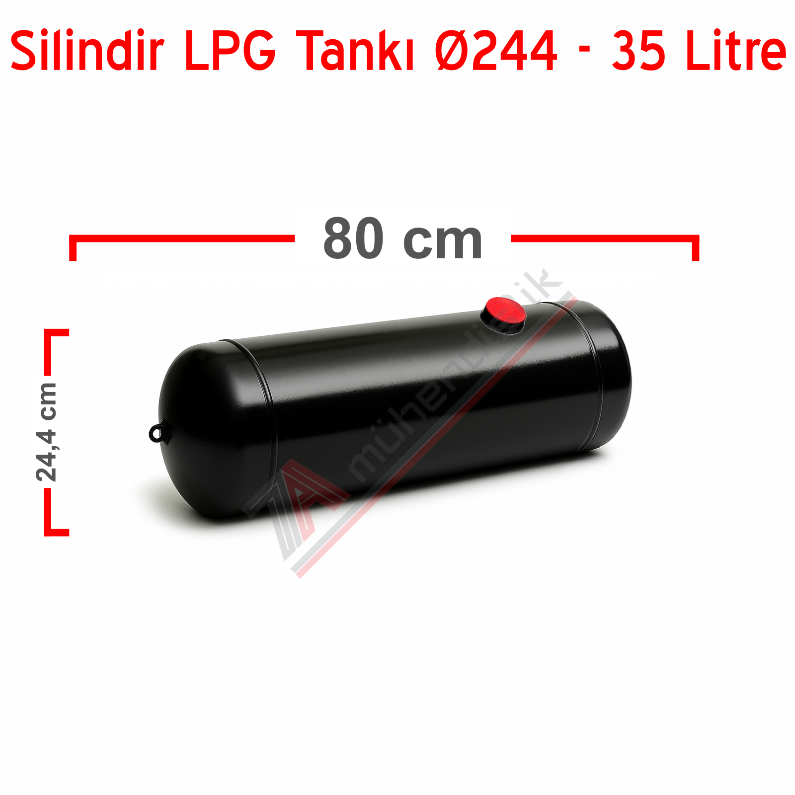 Silindir Lpg Tankı 35 Litre Ø244xD800