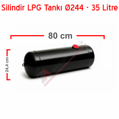 Silindir Lpg Tankı 35 Litre Ø244xD800