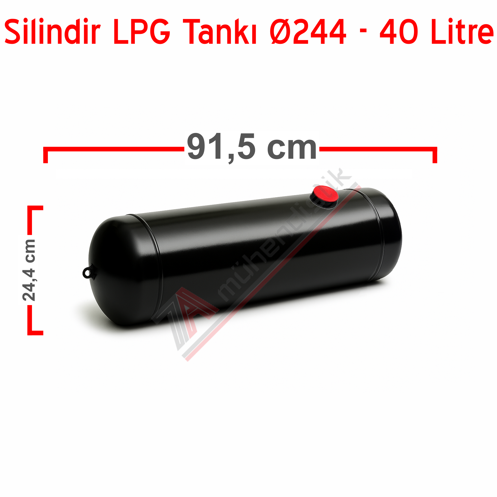 Silindir Lpg Tankı 40 Litre Ø244xD915