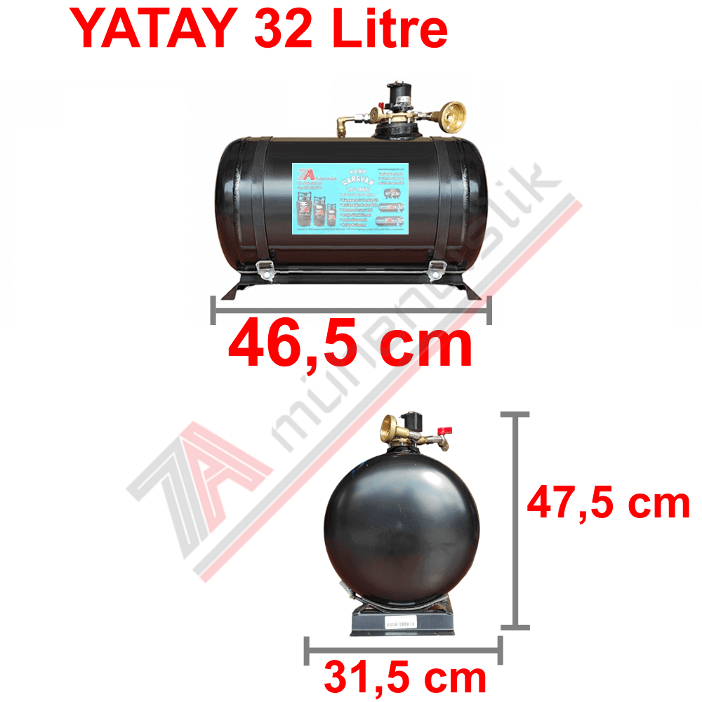 32 Lt Kollektörlü Karavan Lpg Tank
