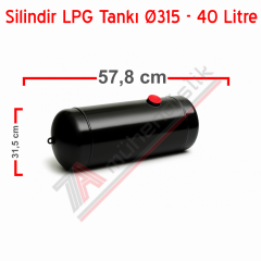 Silindir Lpg Tankı 40 Litre Ø315xD578