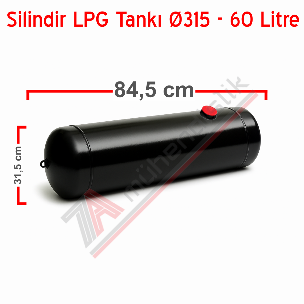 Silindir Lpg Tankı 60 Litre Ø315xD845