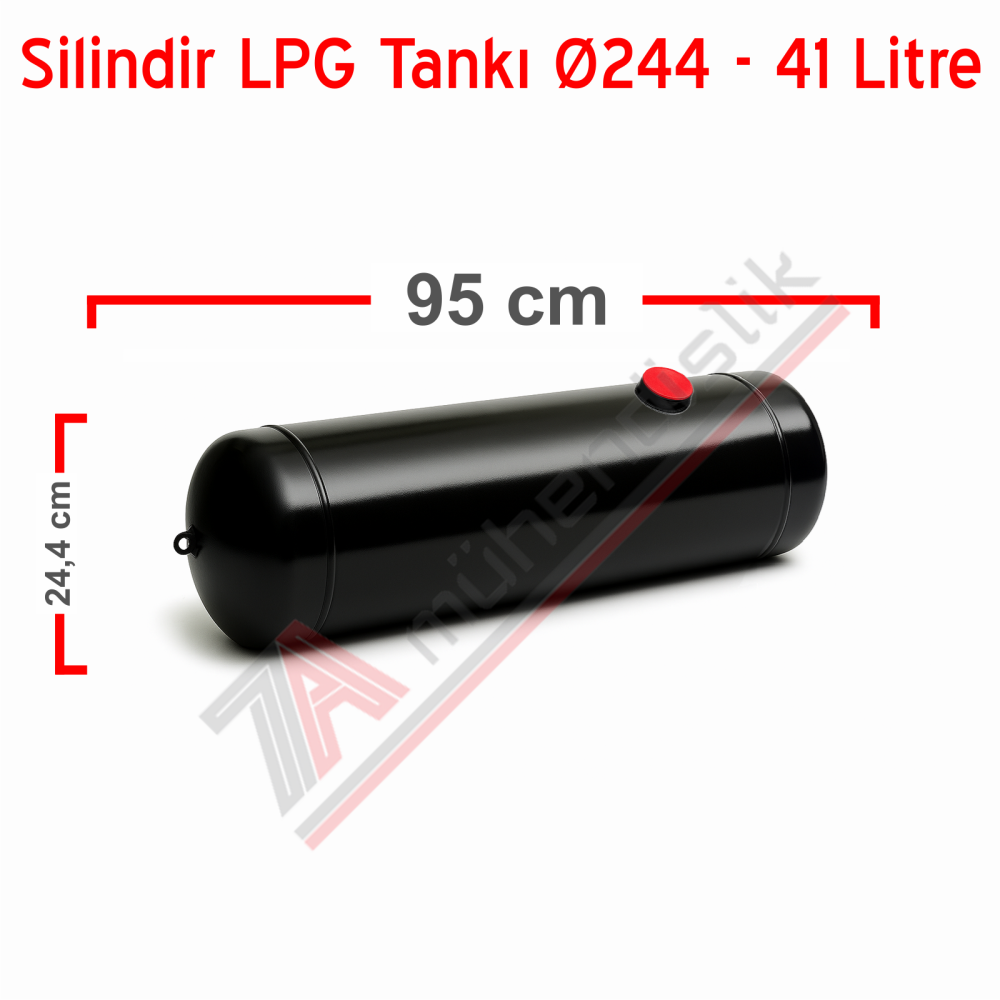 Silindir Lpg Tankı 41 Litre Ø244xD950