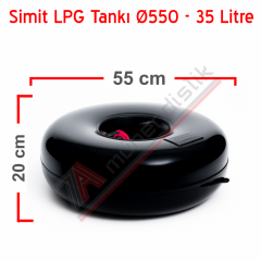 Simit Lpg Tankı 35 Litre Ø550xH200