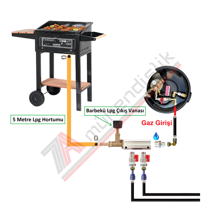 Lpg Mangal Barbekü Adaptör Seti