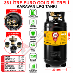 36 Lt EURO GOLD FİLTRELİ Karavan Lpg Tankı
