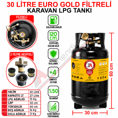 30 Lt EURO GOLD FİLTRELİ Karavan Lpg Tankı