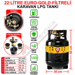 22 Lt EURO GOLD FİLTRELİ Karavan Lpg Tankı