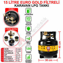 15 Lt EURO GOLD FİLTRELİ Karavan Lpg Tankı