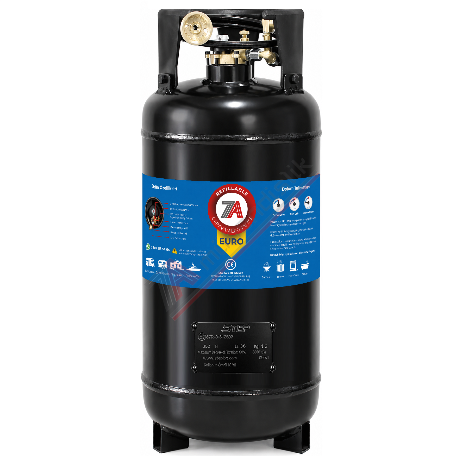 36 Lt EURO Karavan Lpg Tankı