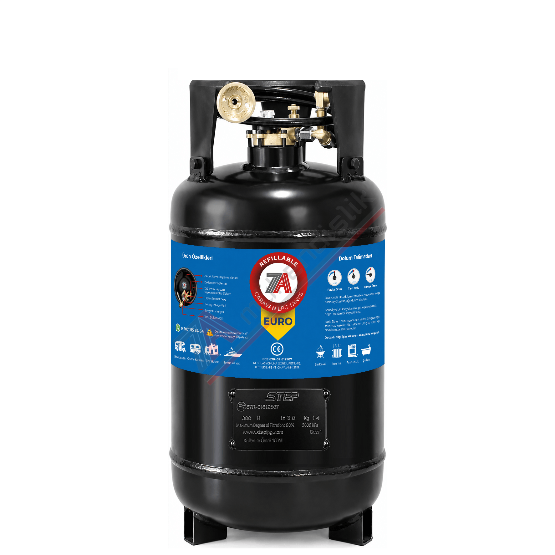 30 Lt EURO Karavan Lpg Tankı