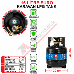 15 Lt EURO Karavan Lpg Tankı
