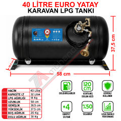 40 Lt EURO Karavan Lpg Tankı