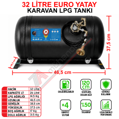 32 Lt EURO Karavan Lpg Tankı