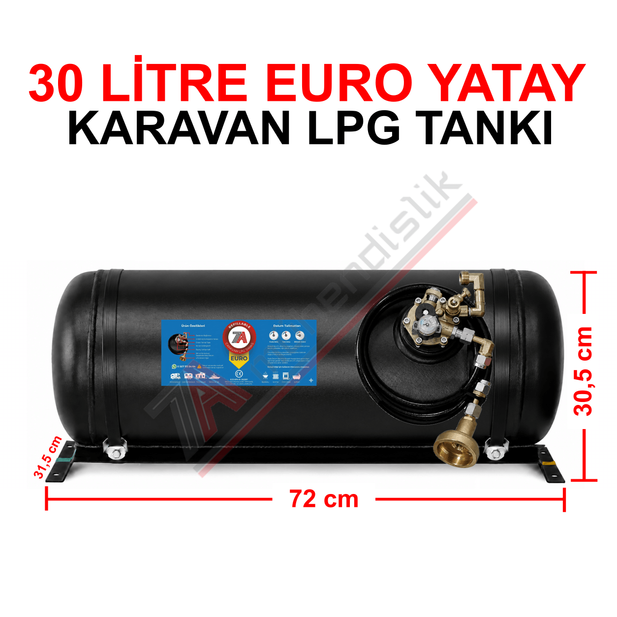 30 Lt EURO Karavan Lpg Tankı