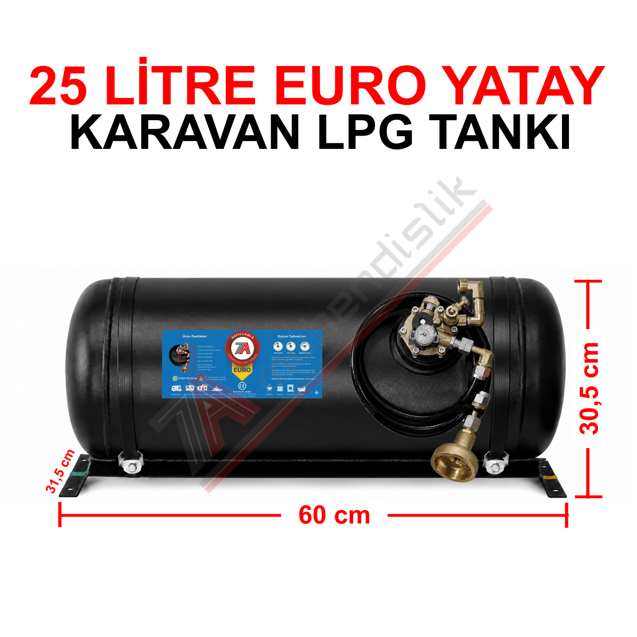 25 Lt EURO Karavan Lpg Tankı