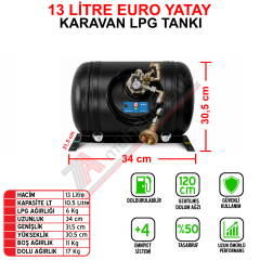 13 Lt EURO Karavan Lpg Tankı
