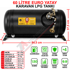 60 Lt EURO GOLD FİLTRELİ Karavan Lpg Tankı