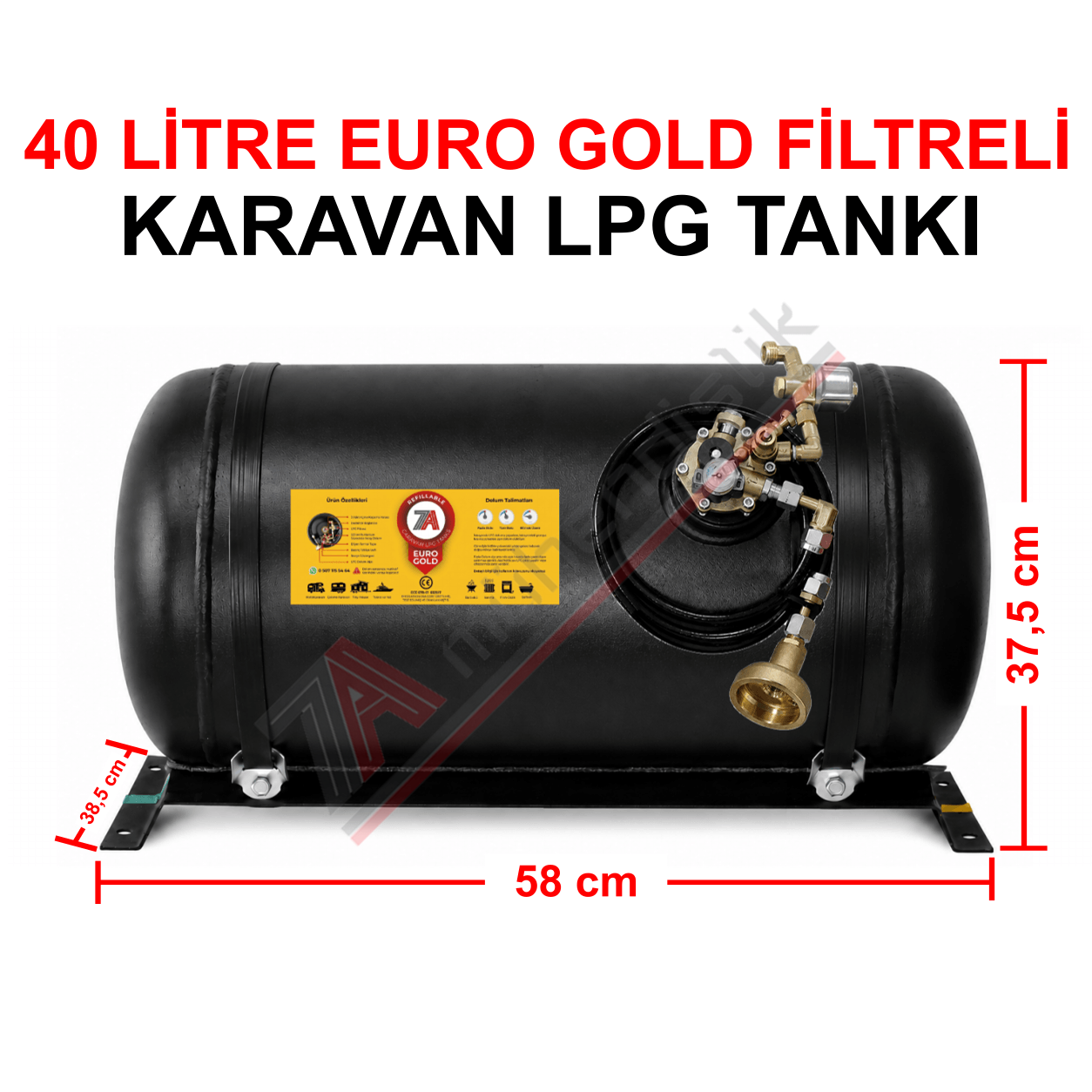 40 Lt EURO GOLD FİLTRELİ Karavan Lpg Tankı
