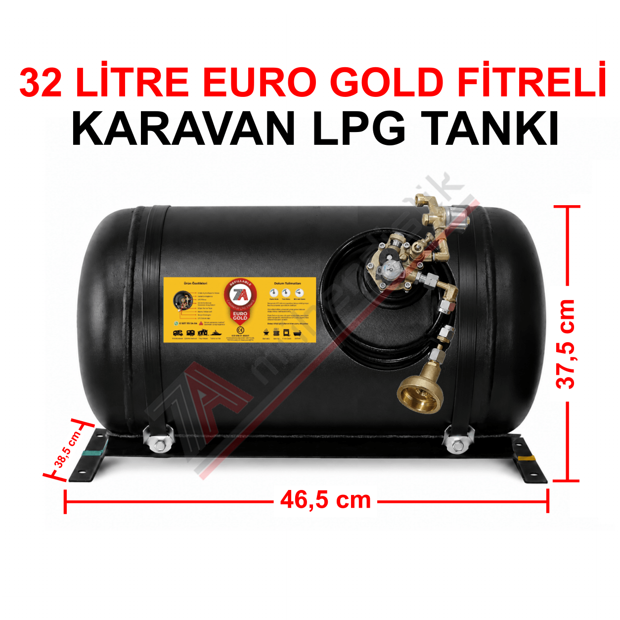 32 Lt EURO GOLD FİLTRELİ Karavan Lpg Tankı