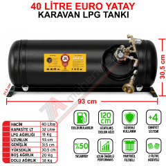 40 Lt EURO GOLD FİLTRELİ Karavan Lpg Tankı