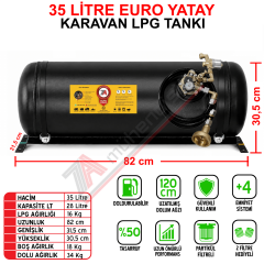 35 Lt EURO GOLD FİLTRELİ Karavan Lpg Tankı