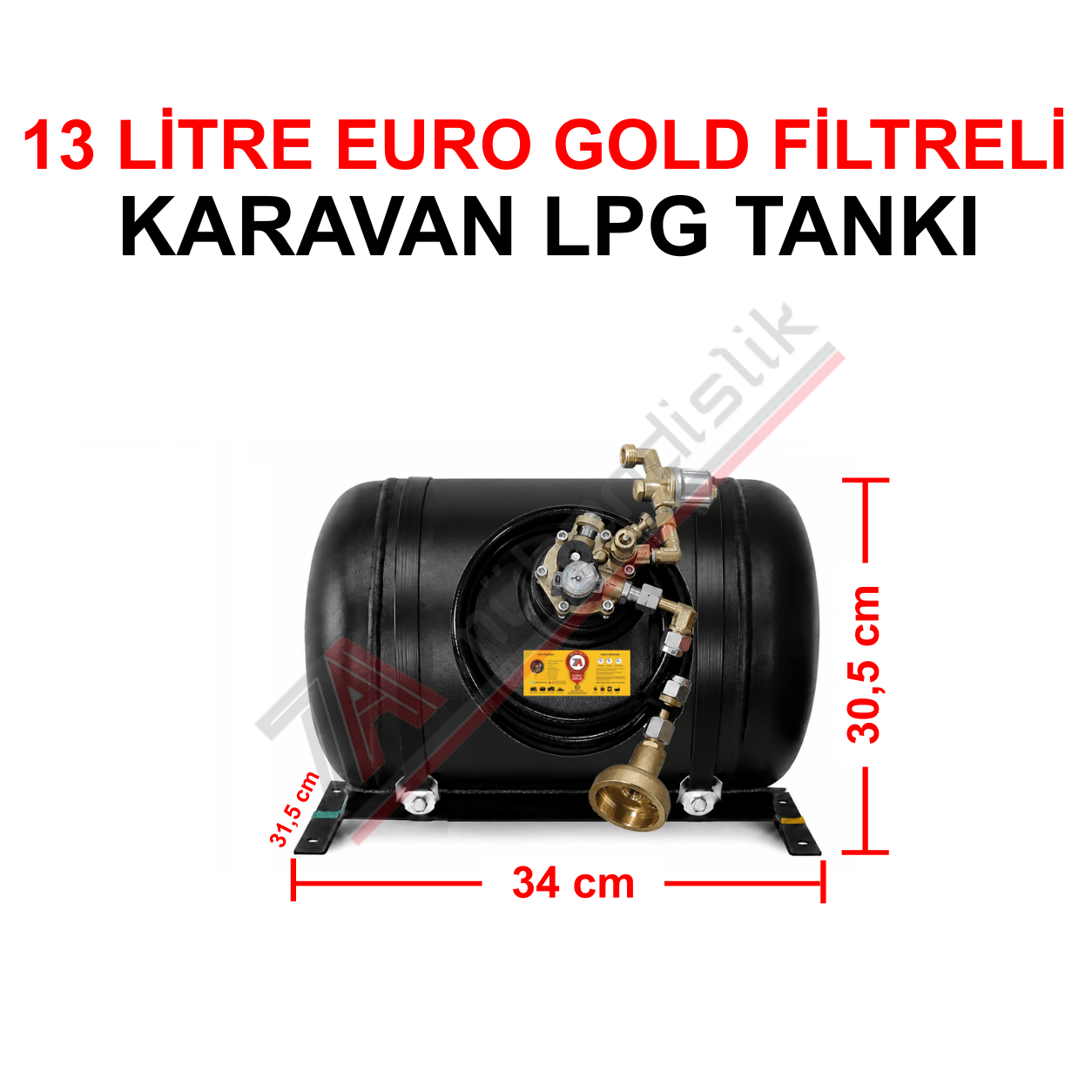 13 Lt EURO GOLD FİLTRELİ Karavan Lpg Tankı