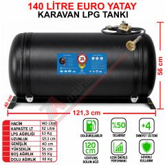 140 Lt EURO Karavan Lpg Tankı