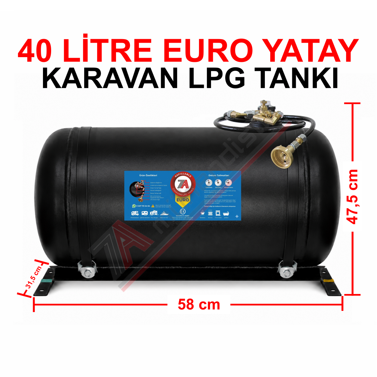 40 Lt EURO Karavan Lpg Tankı