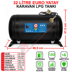 32 Lt EURO Karavan Lpg Tankı