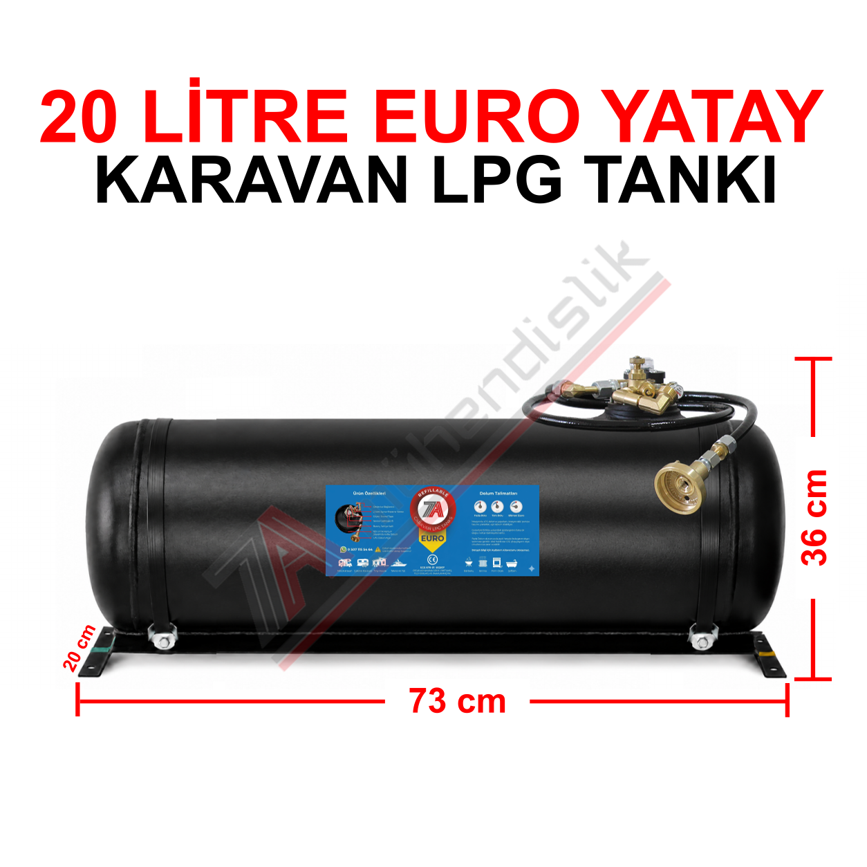 20 Lt EURO Karavan Lpg Tankı