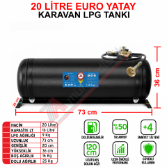 20 Lt EURO Karavan Lpg Tankı