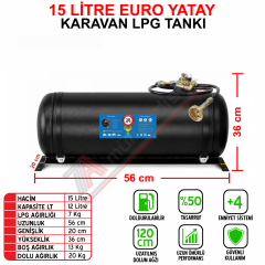 15 Lt EURO Karavan Lpg Tankı