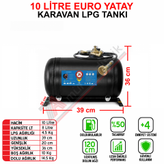10 Lt EURO Karavan Lpg Tankı