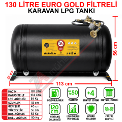 130 Lt EURO GOLD FİLTRELİ Karavan Lpg Tankı