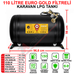 110 Lt EURO GOLD FİLTRELİ Karavan Lpg Tankı