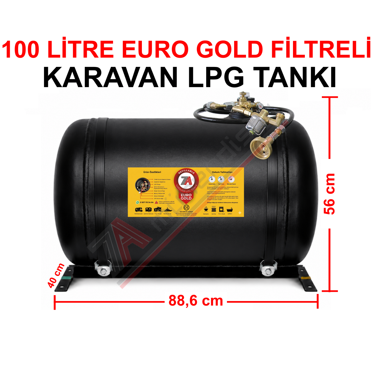 100 Lt EURO GOLD FİLTRELİ Karavan Lpg Tankı