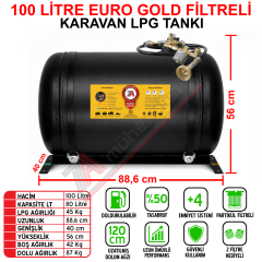 100 Lt EURO GOLD FİLTRELİ Karavan Lpg Tankı